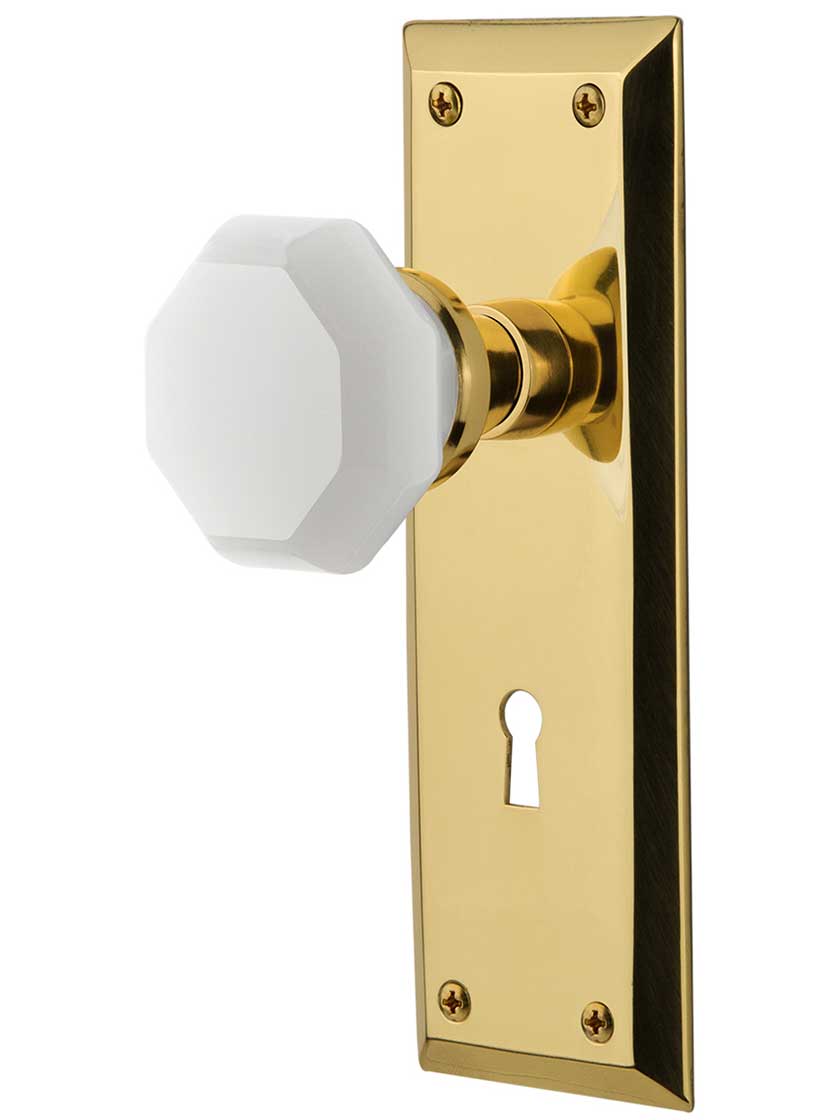 Polished Brass Set with New York Door hotsell Knob